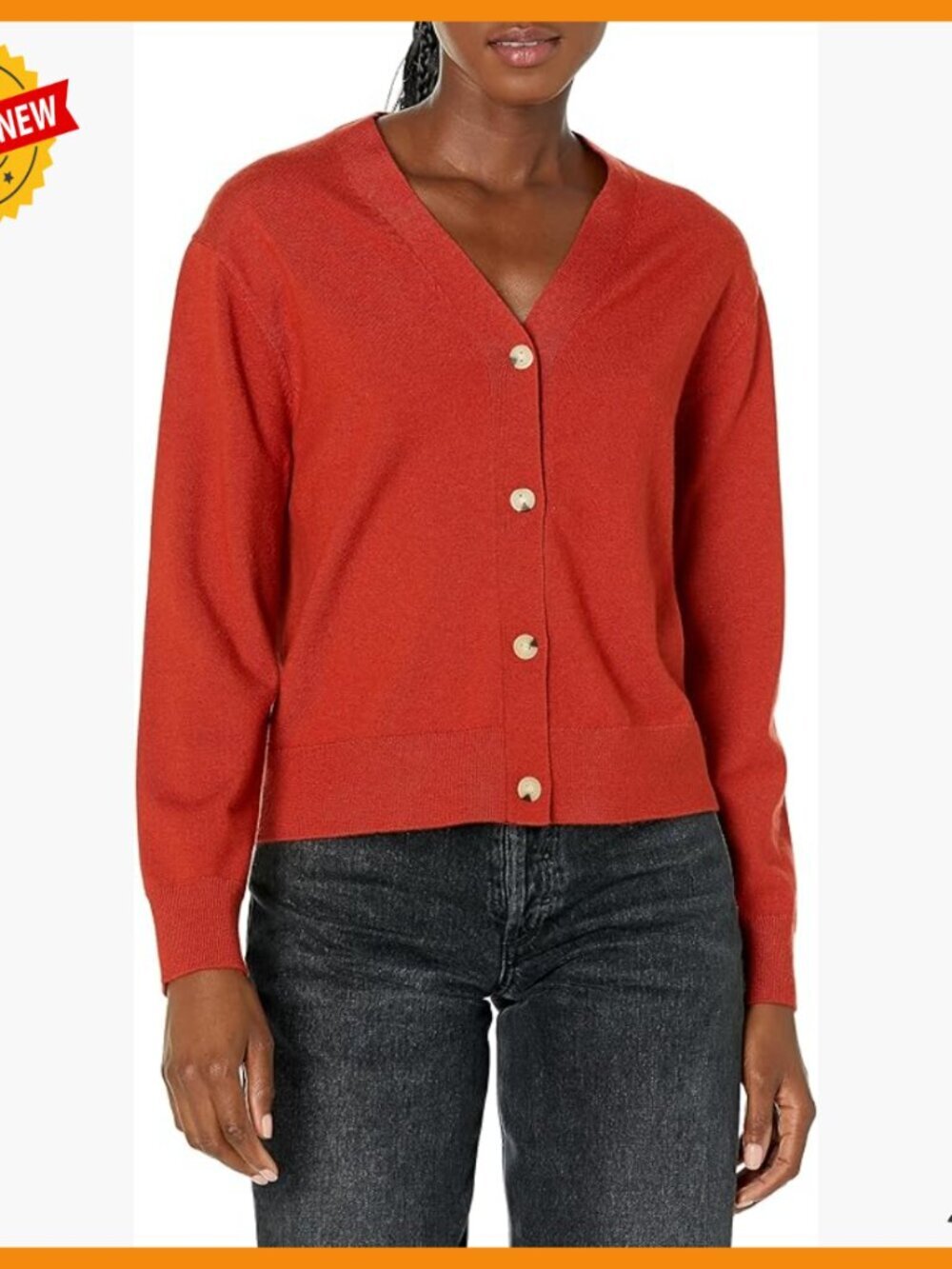 Wool Cashmere Cardigan V-Neck Button Front Midweight Sweater